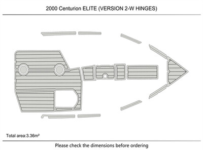 2000-2006 Centurion ELITE (VERSION 2-W HINGES) DuraEVA EVA Foam Boat flooring