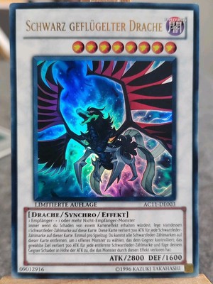 SCHWARZ GEFLÜGELTER DRACHE - AC11-DE003 Ultra Rare / Near Mint Schwarzflügel