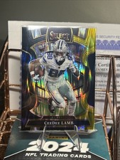 2025 Panini Select - Concourse CeeDee Lamb #98 Black & Yellow Shock Prizm