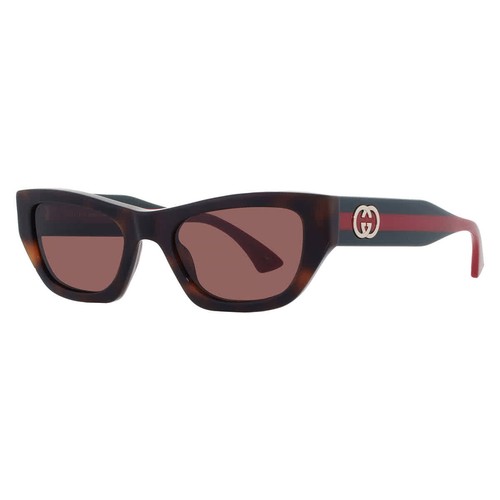 Gucci Brown Cat Eye Ladies Sunglasses GG2116S 002 52 GG2116S 002 52