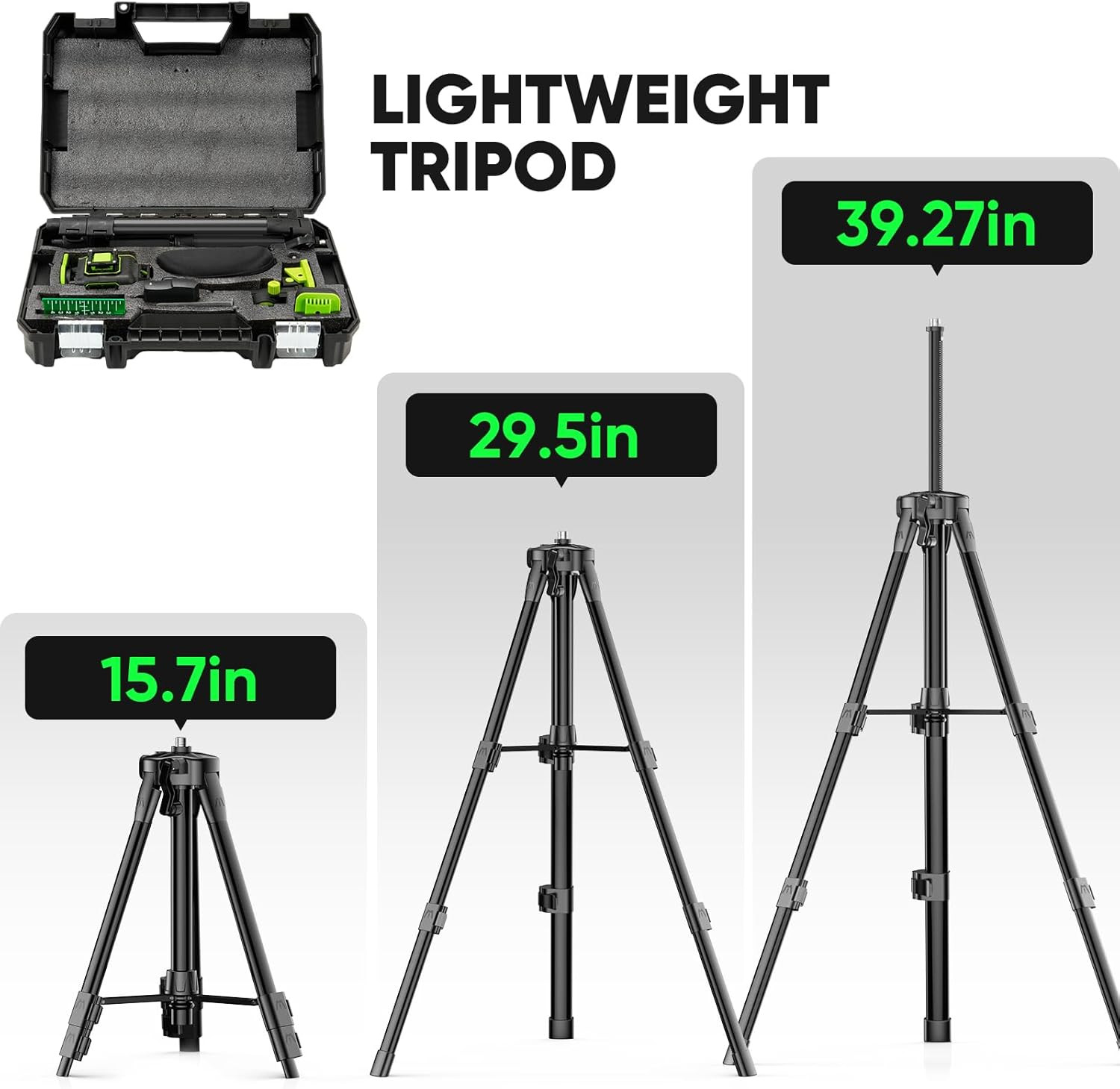 Laser Level 360 Self Leveling with Tripod, Elikliv 4D Laser Level, 165Ft Green L