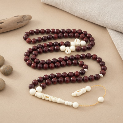 Special imam Camel bone Kuka tree 99 bead Islamic Prayer Beads Tesbih 201279