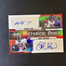2023 Panini Absolute Dual Michael Vick Jamal Anderson 07/75 Auto