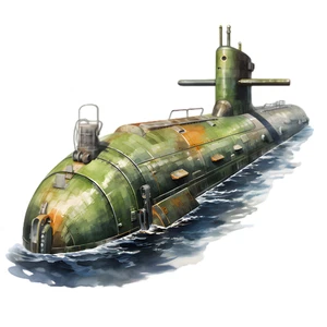 Submarine Sub Self Adhesive Vinyl Waterproof Sticker