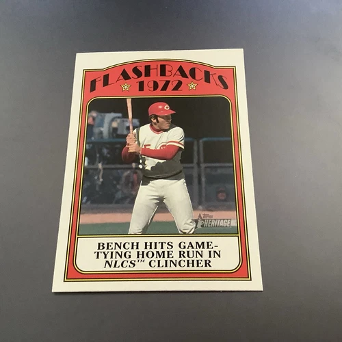 2021 Topps Heritage Johnny Bench Insert Flashbacks Reds NM