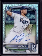 MIKE VASIL 2025 Bowman Chrome 1st HTA Choice Refractor RC Autograph Auto #/150