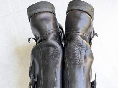 靴 whoop-de-doo reverse belt engineer boots Frye Engineer Boots Black Leather Men 9 D Buckle Rubber Straps