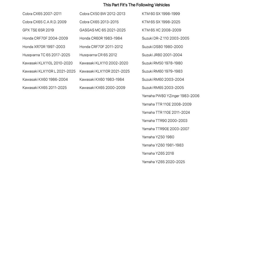 Tusk Severe Duty 3mm Motorcycle Tube 60/100x14 For Suzuki RM50 1978-1980 — 第 3/4 张图片