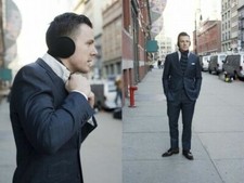 Black Wrap Around Ear Muffs Fleece Unisex Cover Warm Winter Ski Cycling UK SALE