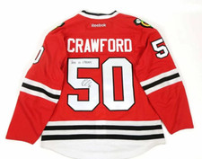 Corey Crawford signed Chicago Blackhawks Jersey Reebok Size 50 w/COA