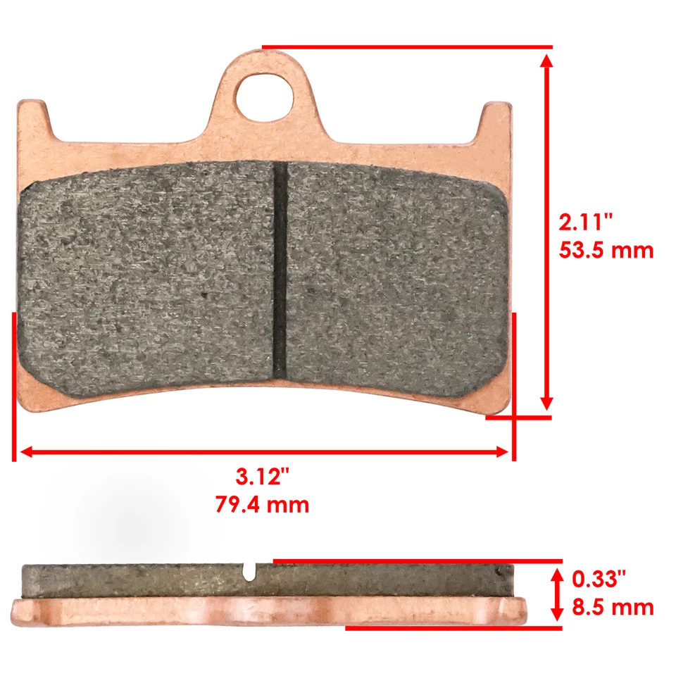 Pastillas de freno delanteras para Yamaha R6 YZF-R6 YZF-R6S YZFR6S 1999-2020 sinterizadas Foto 2 de 4