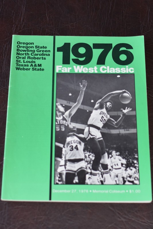 1976 Far West Classic Program North Carolina Oregon Ducks Kamikaze Kids OSU ORU