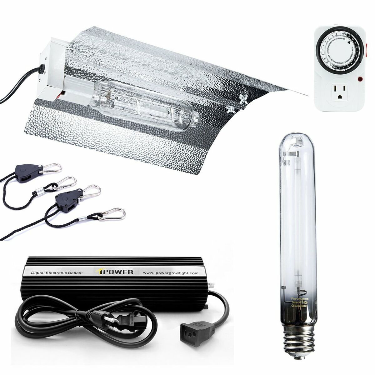 600-Watt HPS Grow Light System with Basic Wing Reflector 600-Watt HPS Grow Light System with Basic Wing Reflector
