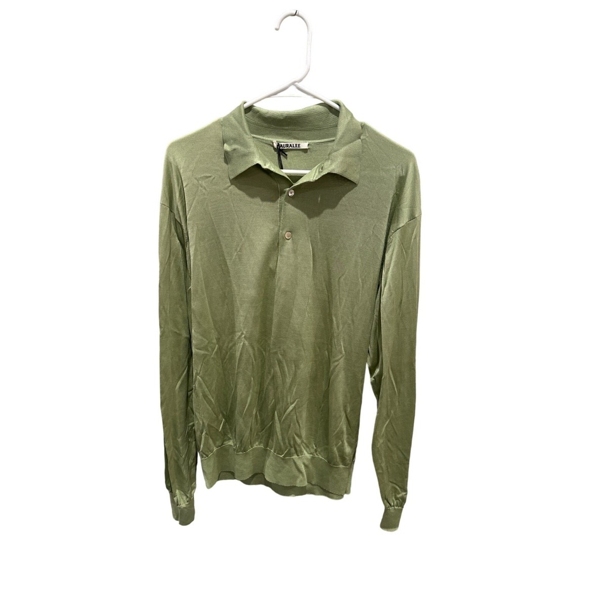 Auralee High Gauge Washable Silk Knit Polo Women's Large Auralee High Gauge Washable Silk Knit Polo Women's Large