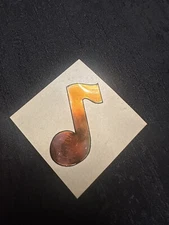 Rare Vintage 80s Mystik Oilies Oilie Oily Oilly Music Note Touch Sticker 1980s