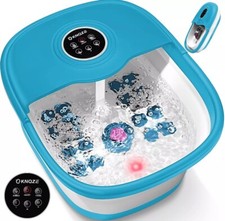 Collapsible Foot Spa Bath with Heat, Remote Control, Temperature Blue KS7 Model