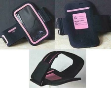 Tech Essentials Motion Armband for iPhone 4/4S Black & Hot Pink Sports Running
