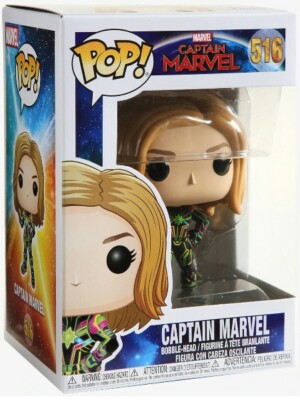 Funko POP #516 Marvel Captain Marvel in Neon Suit Figure Brand New