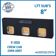 8" Triple L7T Sealed Slim Ford F350 1999 - 2007 Sub Box Ground Shaker 8" L7T