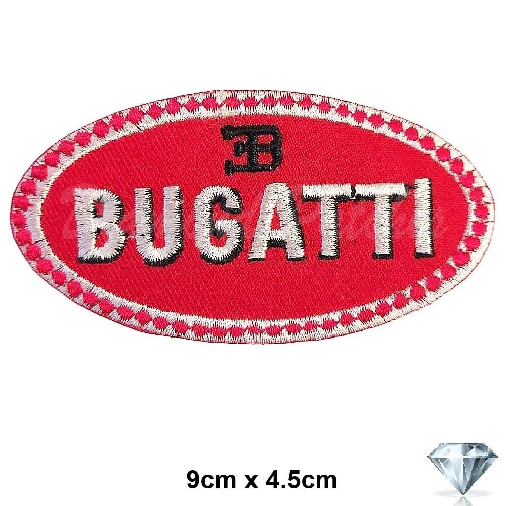 Patch Sew On 86mmX44mm BUGATTI La Voiture Noir - Foto 2