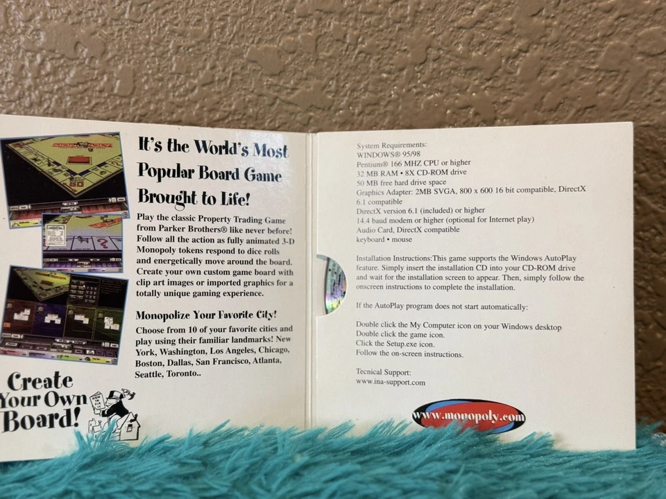 Monopoly PC CD-ROM 2001 in Live Action 3D - Windows 95/98 - Image 2 of 4