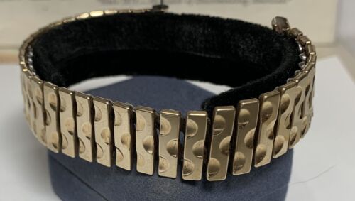 UNGEWÖHNLICHES & HERVORRAGENDES 50er Jahre Kreisler 19mm geschwungene Enden SCHALEN Design 10K YGF Armband! - Bild 3 von 17
