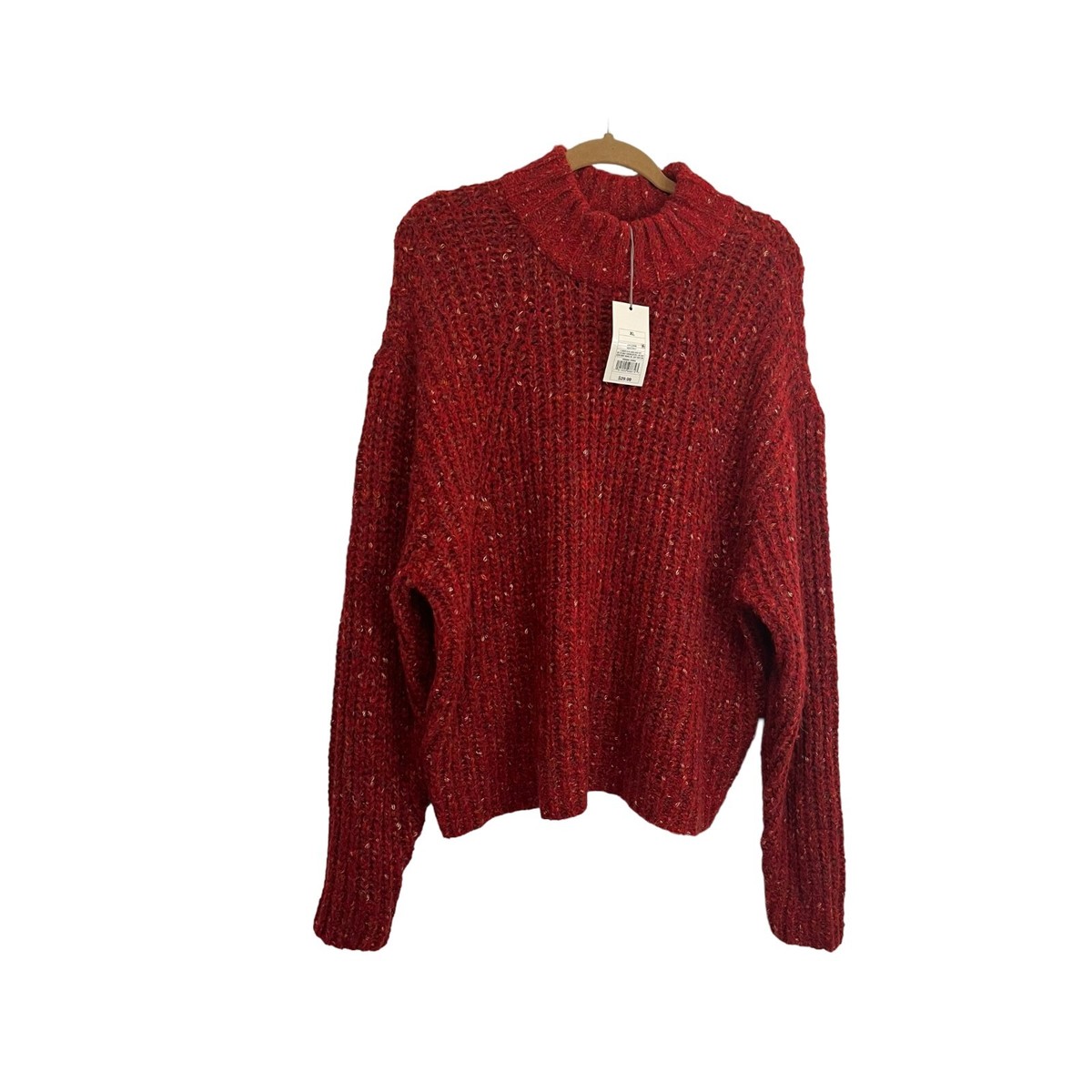 Chunky Knit Womens Red Knit Sweater A New Day Red Metallic Chunky