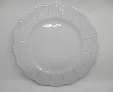 ARTE ITALICA BELLA BIANCA BEADED ROUND PLATTER -  13"   0709F