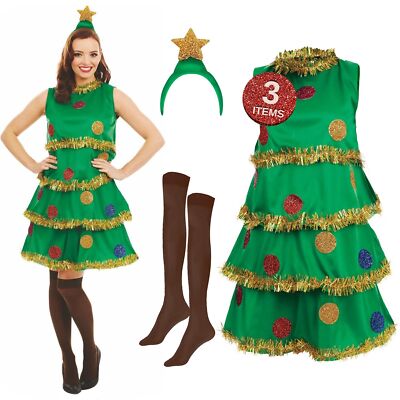 white christmas dresses Women Christmas Dress Christmas Tree Costume Dress – jetechband