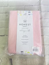 NEW Honest Baby Organic Cotton Fitted Crib Sheet Pink Nursery Bedding