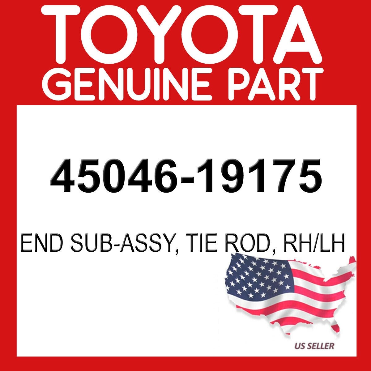Toyota Genuine 45046-19175 End Sub-Assy Tie Rod RH Or LH