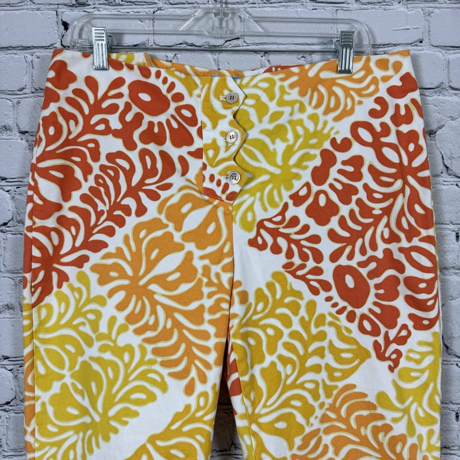 J McLaughlin Pants Multicolor Patchwork Print Exp… - image 2