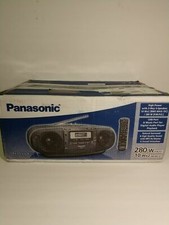 Panasonic Boombox registratore a cassette radio ad alta potenza MP3 CD AM/FM USB NUOVO