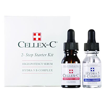 Cellex-C 2-Step Starter Kit, High-Potency Serum, Hydra 5 B-Complex NEW, FREE S&H