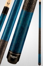 Viking Valhalla VA113 Blue Pool Cue 58"2Pc Hard Rock Maple, Linen Wrap, Warranty