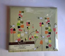 New Recollections Scrapbook Album Sage Green Garden Flowers Birds 12 x 12