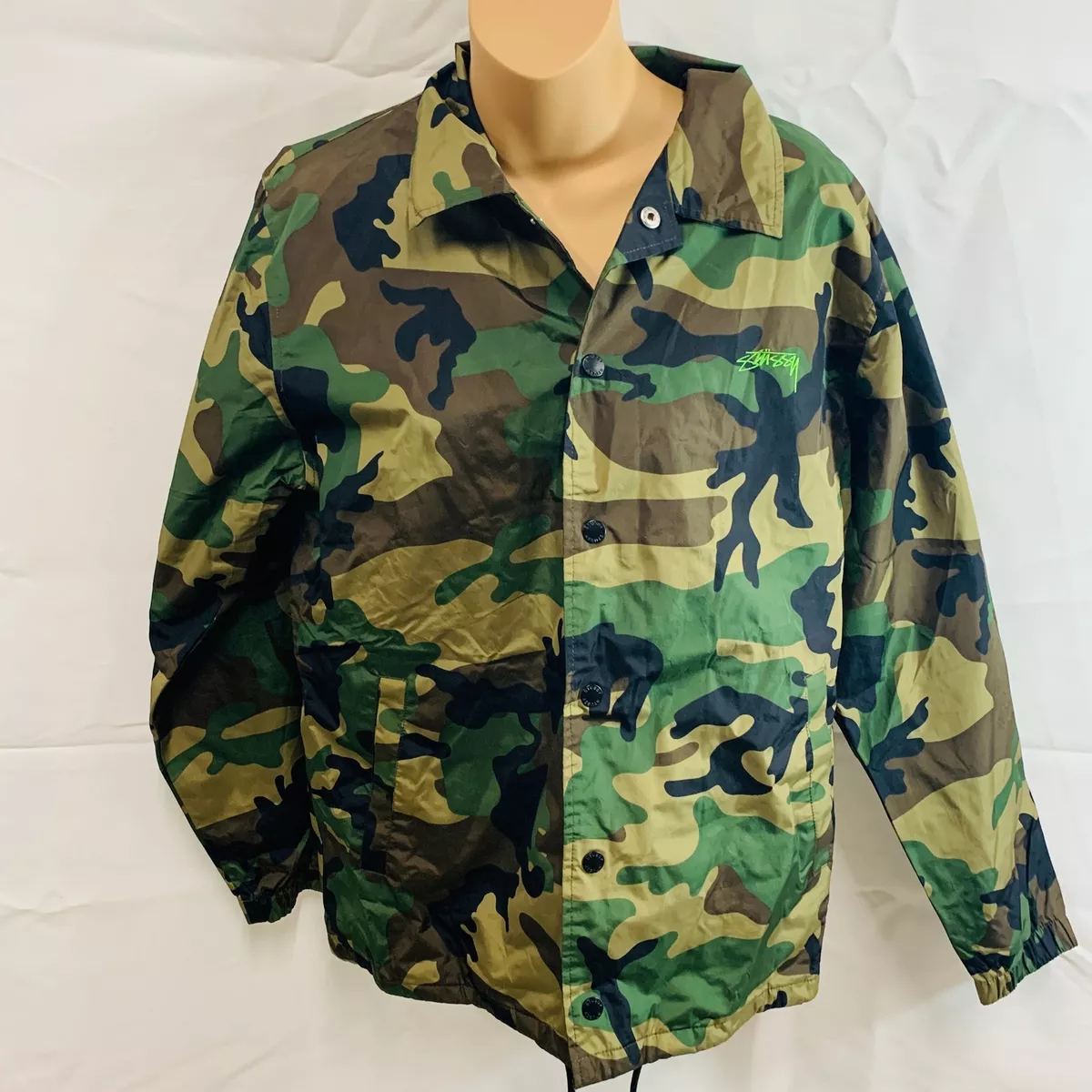 Stussy Camo Cruize Coach Jacket Camo Size Small 115402