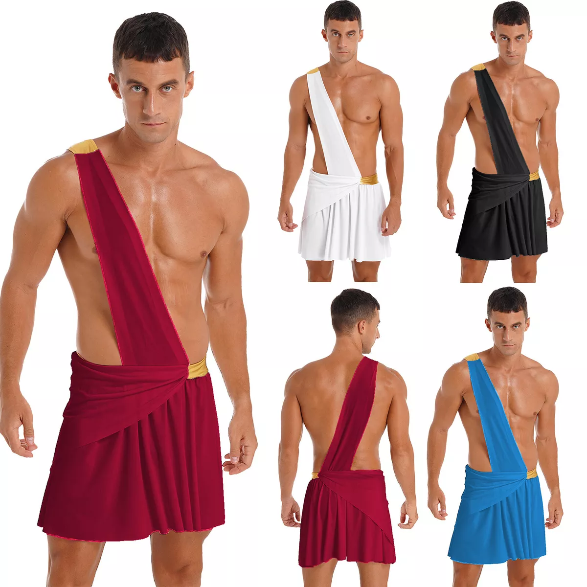 Homme Jupe Chevalier Grec Costume Toge Grecque Romaine Antiquit