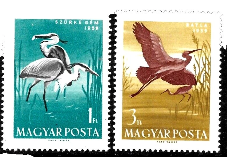 鸟类多色匈牙利邮票