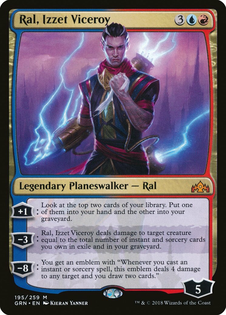 Ral, Izzet Viceroy Guilds of Ravnica NM Blue Red Mythic Rare