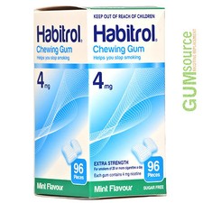 Habitrol 4mg MINT 4 boxes 384 pieces Nicotine Quit Smoking Gum