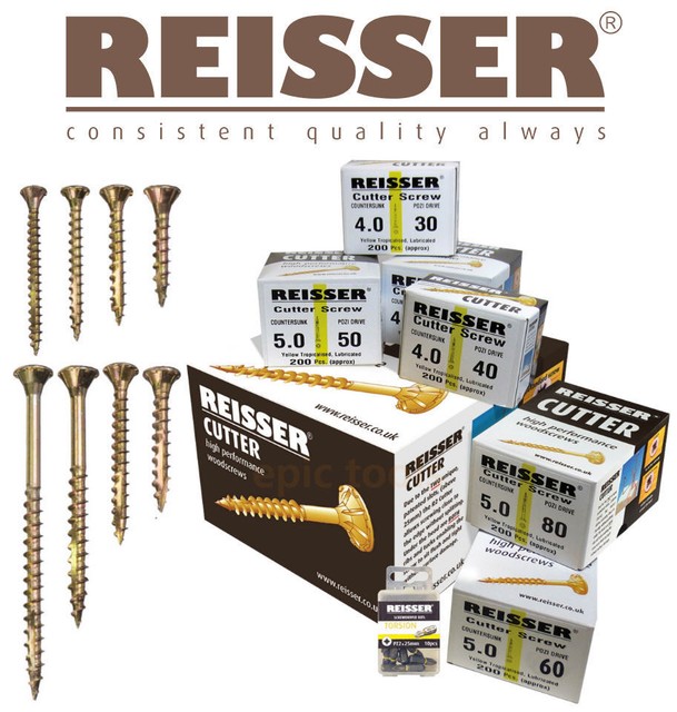 Reisser R2 Cutter Pack of 1600 Wood Screws (5033543362477) for sale