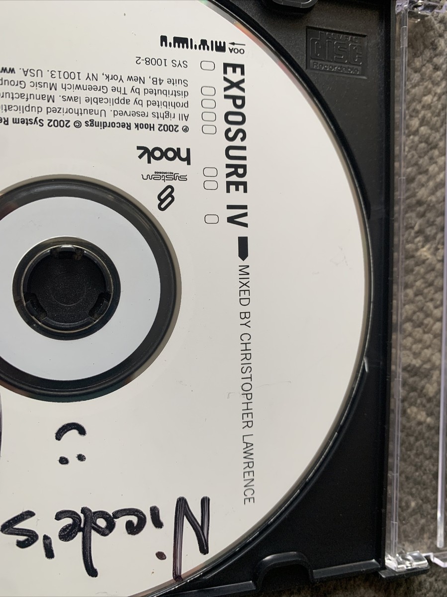 CHRISTOPHER LAWRENCE - Exposure IV Signed CD Disk Only 2002 Hook