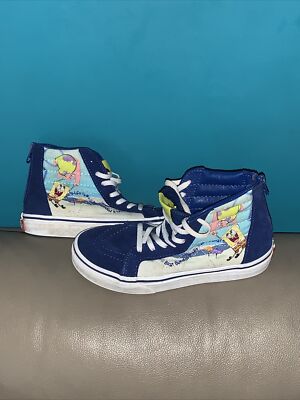 VANS x Spongebob Squarepants Zip High Top Youth's Skate Shoes Size