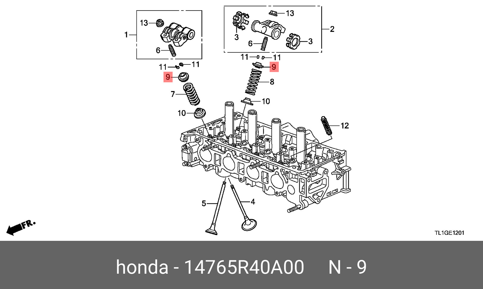 Genuine OE Washer Metal 14765R40A00 For Honda 14765R-40A00