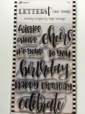 Ranger LETTER IT Clear Stamp Set 4"x6"- Multiple Greetings Stamps You Choose New