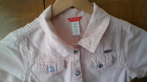 Guess Pink Girls Size 12 100% Cotton Romper Snap Up 2-Pock Shorts Jumpsuit SWEET - Picture 2 of 23