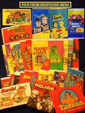 1970's Vintage Wax Wrappers Donruss, Fleer, Topps, & others, U-Pick-1
