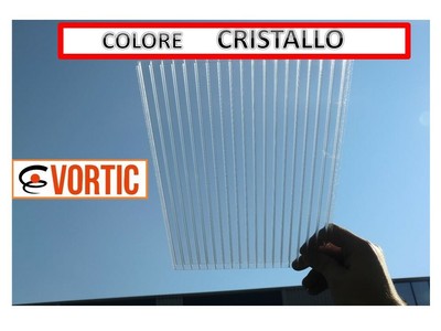 LASTRA POLICARBONATO ALVEOLARE TRASPARENTE 2 PARETI 2100x1000x10 mm