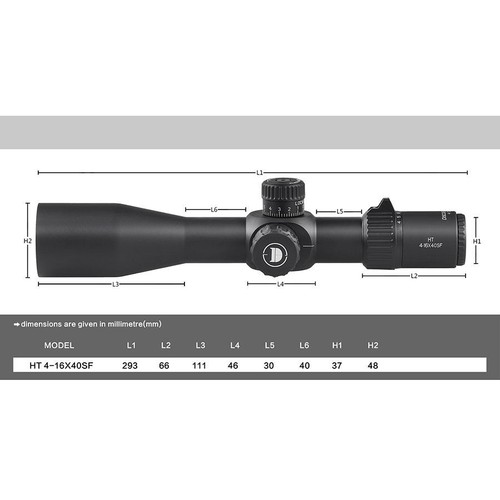 DISCOVERY HT 416X40SF FFP Hunting Rifle Scope Shooting Telescopic